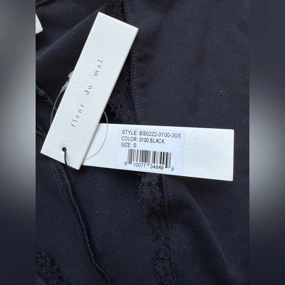 🎄NWT Fleur du Mal Margo Lace Long Sleeve Bodysuit - Picture 7 of 9